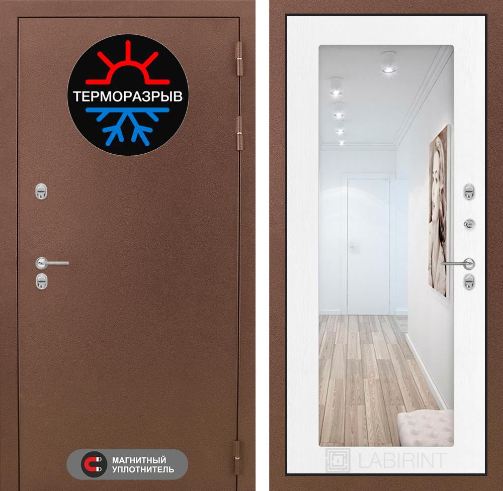 Термомагнит 18 белое дерево