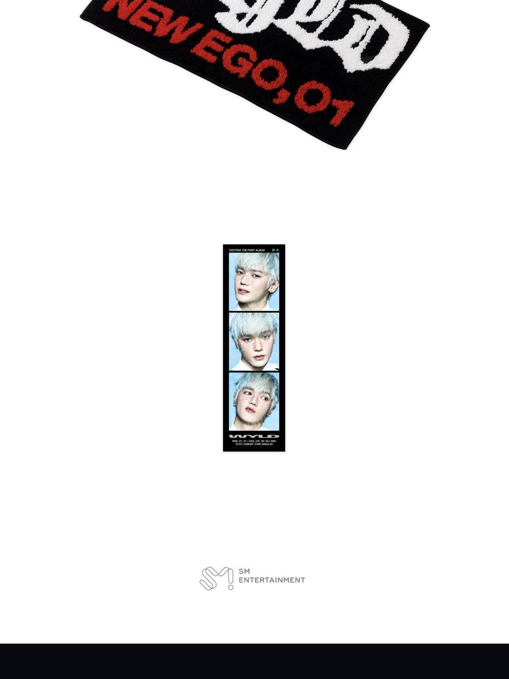 (ПРЕДЗАКАЗ) товары TAEYONG - WYLD 1st ALBUM OFFICIAL MD WYLD: RUG & 3 CUT PHOTO SET