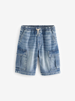 Шорты карго джинсовые для мальчика Next 505-446, Синий