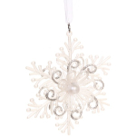 Подвеска «Снежинка резная» 12 см, белый