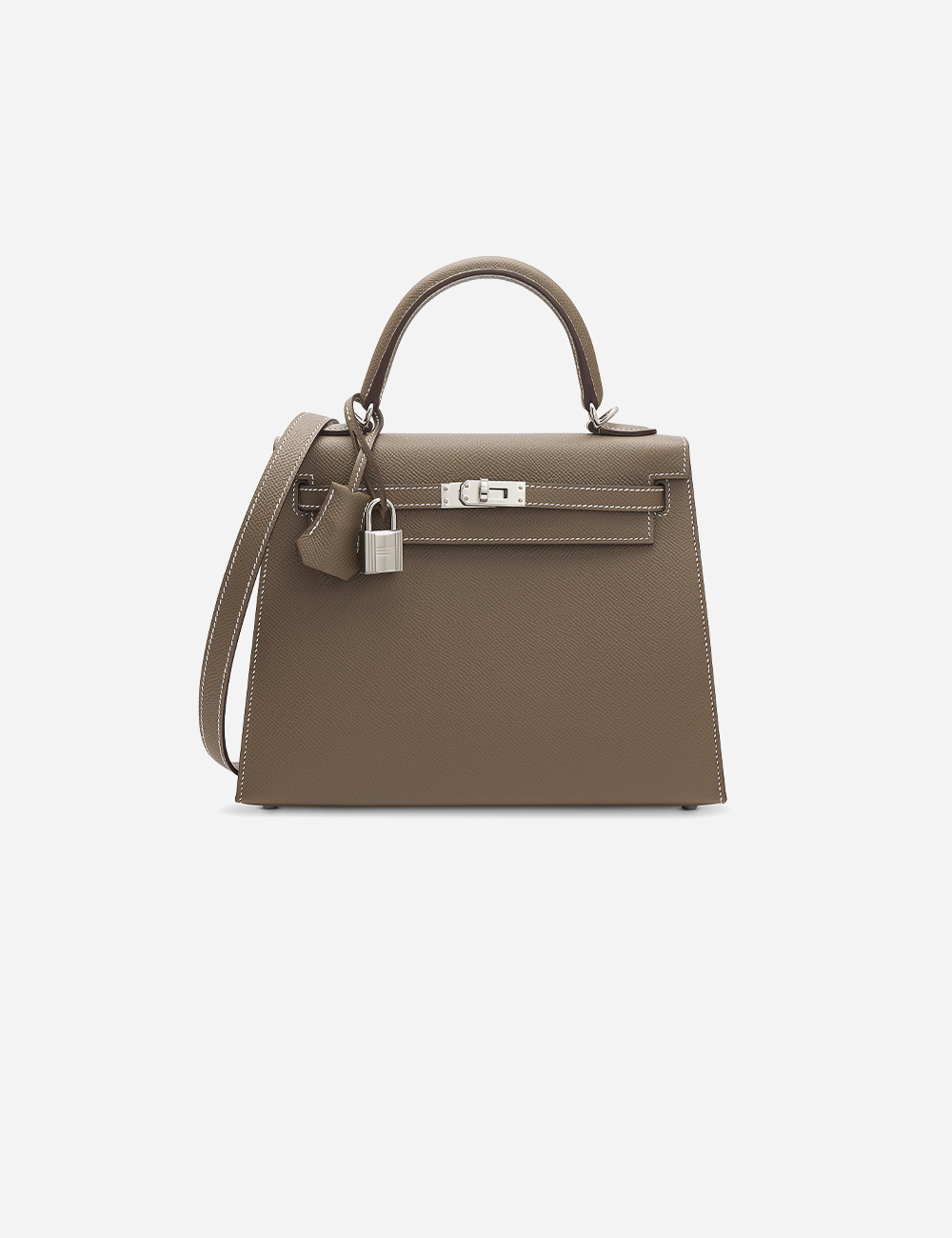 Сумка Hermes Epsom Kelly 25 Palladium Hardware "Etoupe"