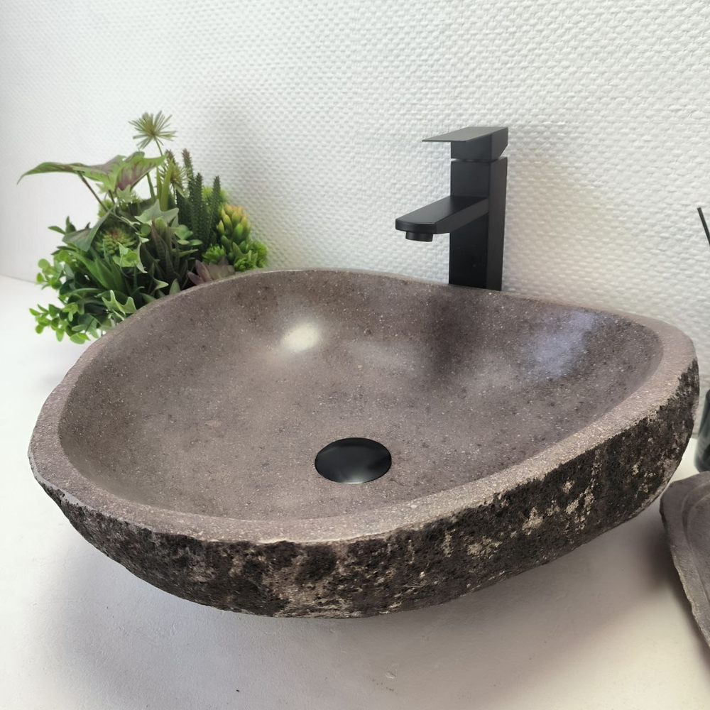 Раковина из речного камня RS-63408 (49*44*15) 0123