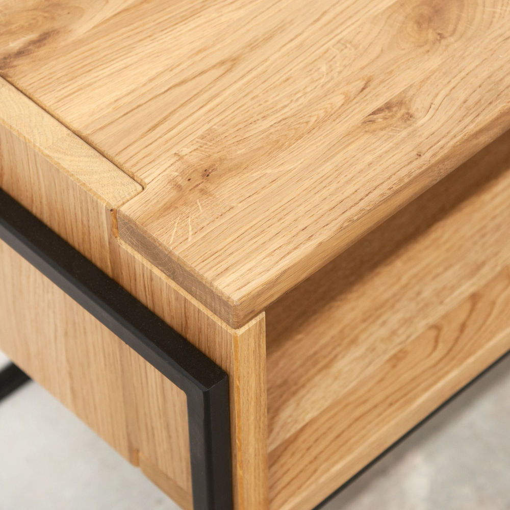 Тумба под телевизор 120 напольная из дикого дуба