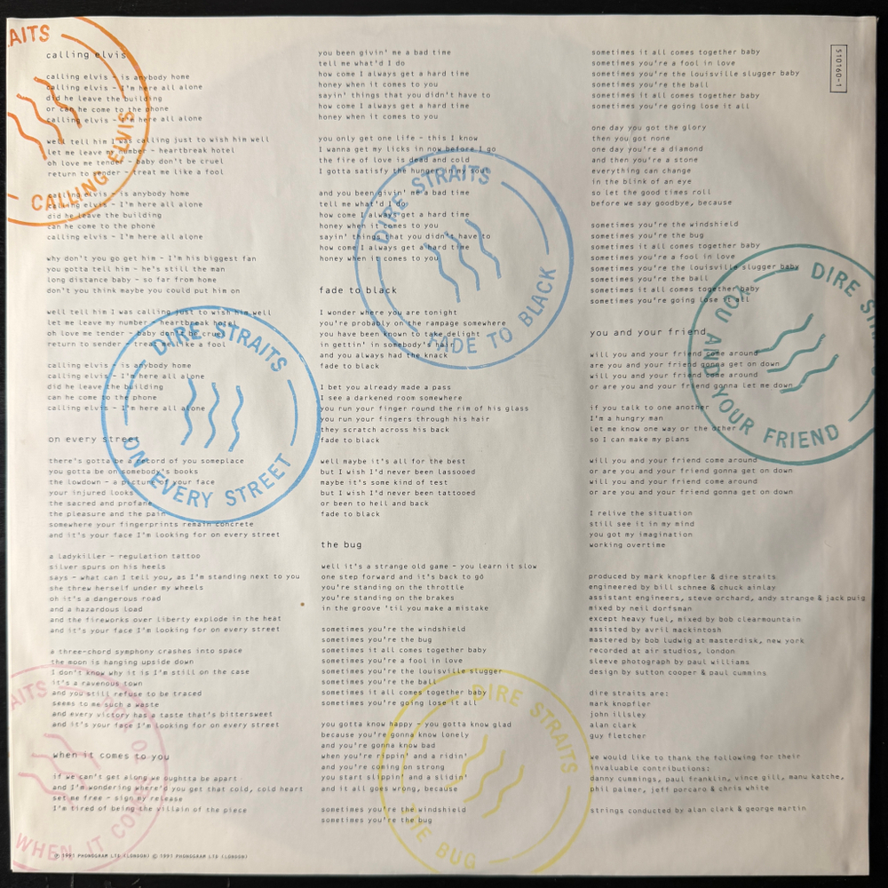 Dire Straits - On Every Street (Голландия 1991г.)