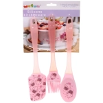 Набор кулинарный (лопатка 24*5,3см+кисточка 22,2*4см+ложка 24*4,8см) «Cupcake time» карамельный