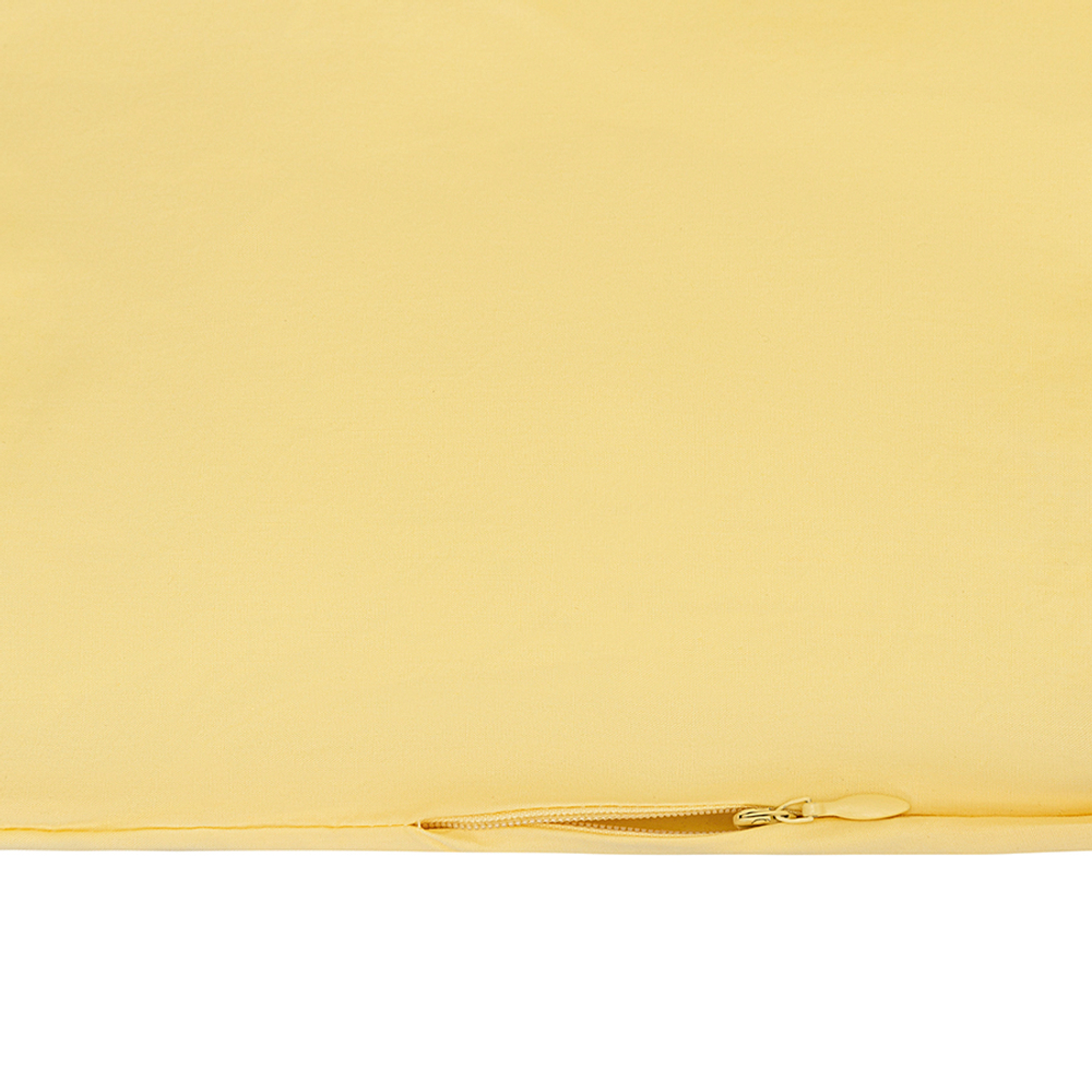 Комплект постельного белья из стираного перкаля светло-желтого цвета из коллекции essential, 200х220 см