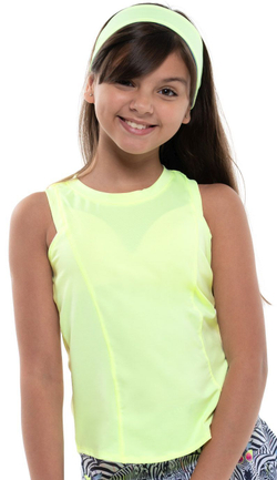 Футболка для девочки теннисная Lucky in Love Going Wild Starter Tank Girls - желтый