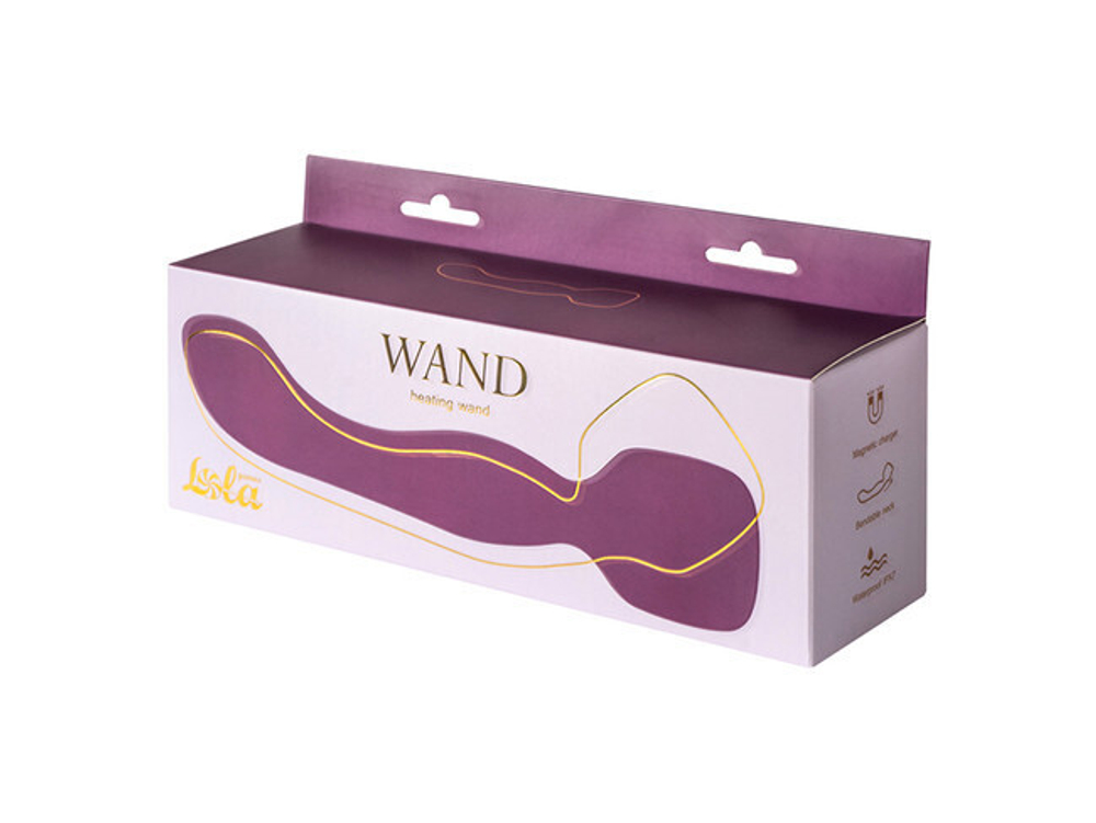 Нагревающийся двусторонний вибромассажер Heating Wand Purple (Цвет: фиолетовый)