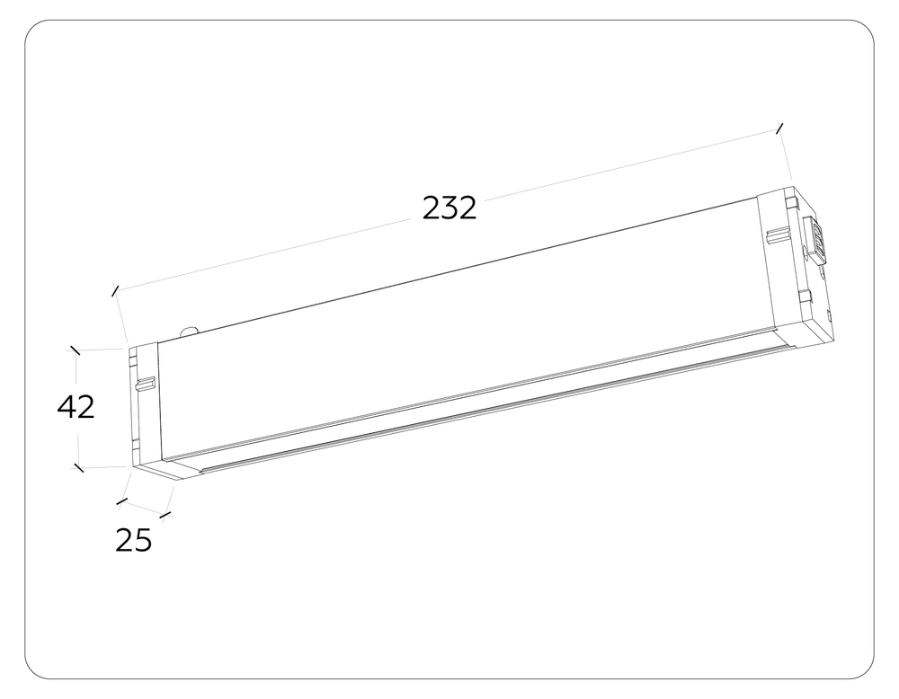 Светильник светодиодный диммируемый для шинопровода Magnetic 220V GL1261 WH белый IP20 9W 3000K-6400K 120° 232*25*42