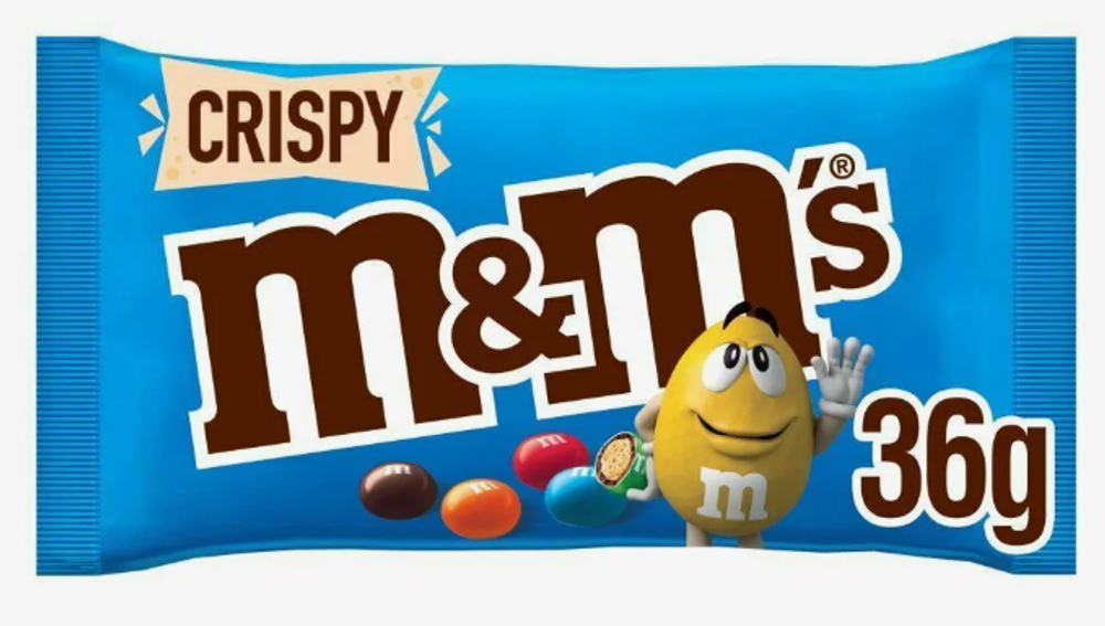 Драже шоколадное M&M's Crispy Single 36г. (70руб./шт.) (24шт./кор.) (Нидерланды) ООО ГЛОБАЛ