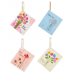 Открытка прямоугольная Basir, серия "С пожеланиями", с блёстками, 8.2*7 см, 160 шт