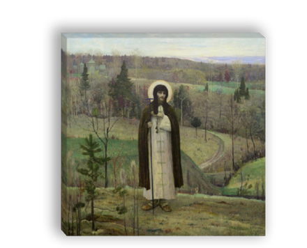 "Преподобный Сергий Радонежский", Нестеров Михаил Васильевич, картина (репродукция)