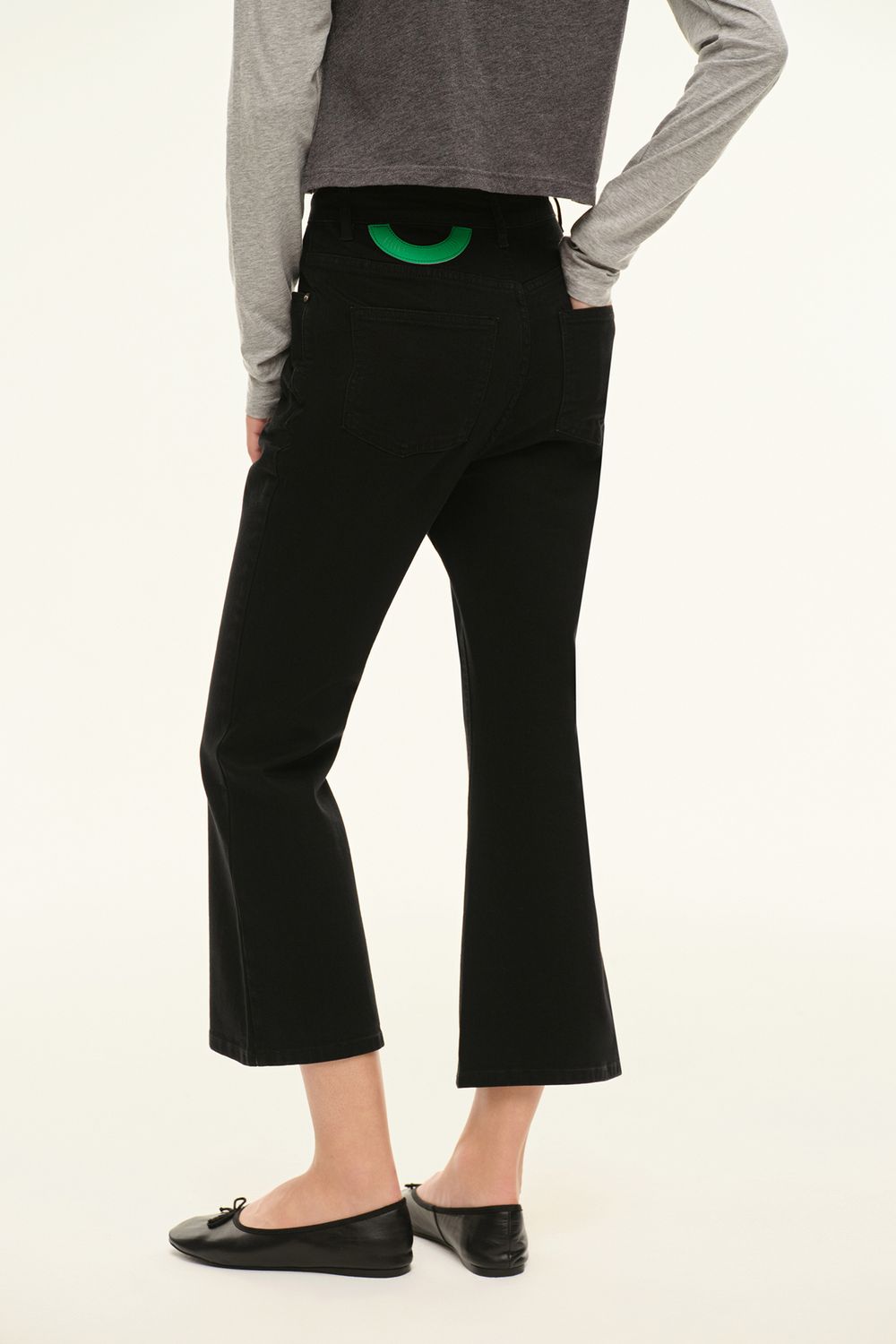 Джинсы укороченные (Brigitte), черные