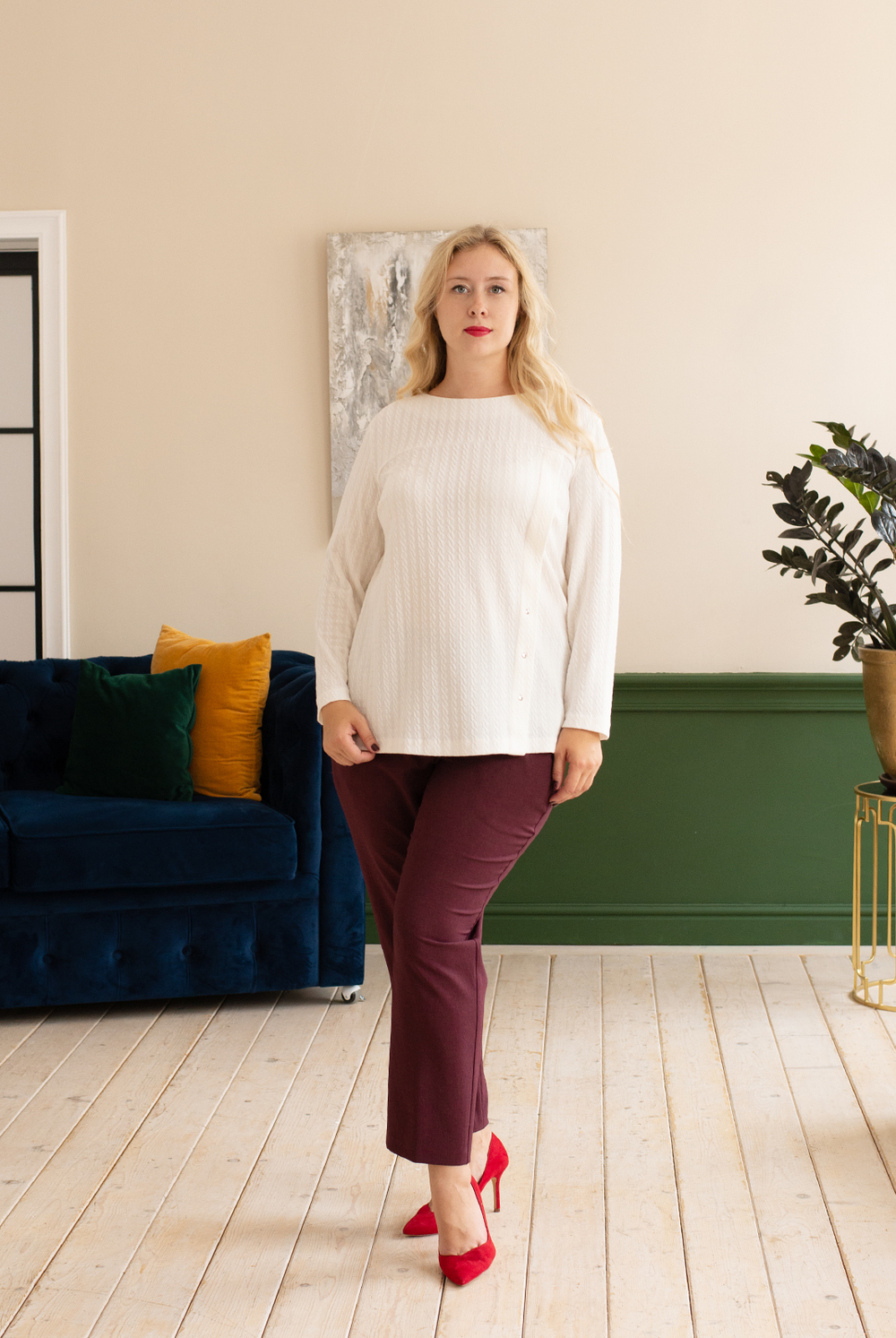 Туника 2692ЛП, белый #133Б032692ЛП