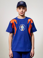 Футболка-кимоно детская синяя