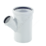 Тройник PP-H переходной бесшумный белый RAUPIANO PLUS Дн 110х50х45гр б/нап в/к Rehau 11213041001
