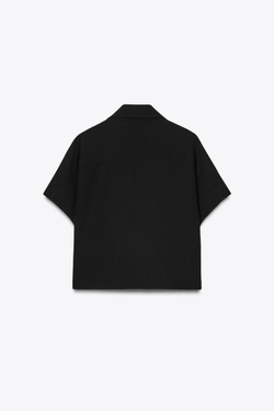 ZARA УКОРОЧЕННАЯ КУРТКА — ZW COLLECTION, ЧЕРНЫЙ