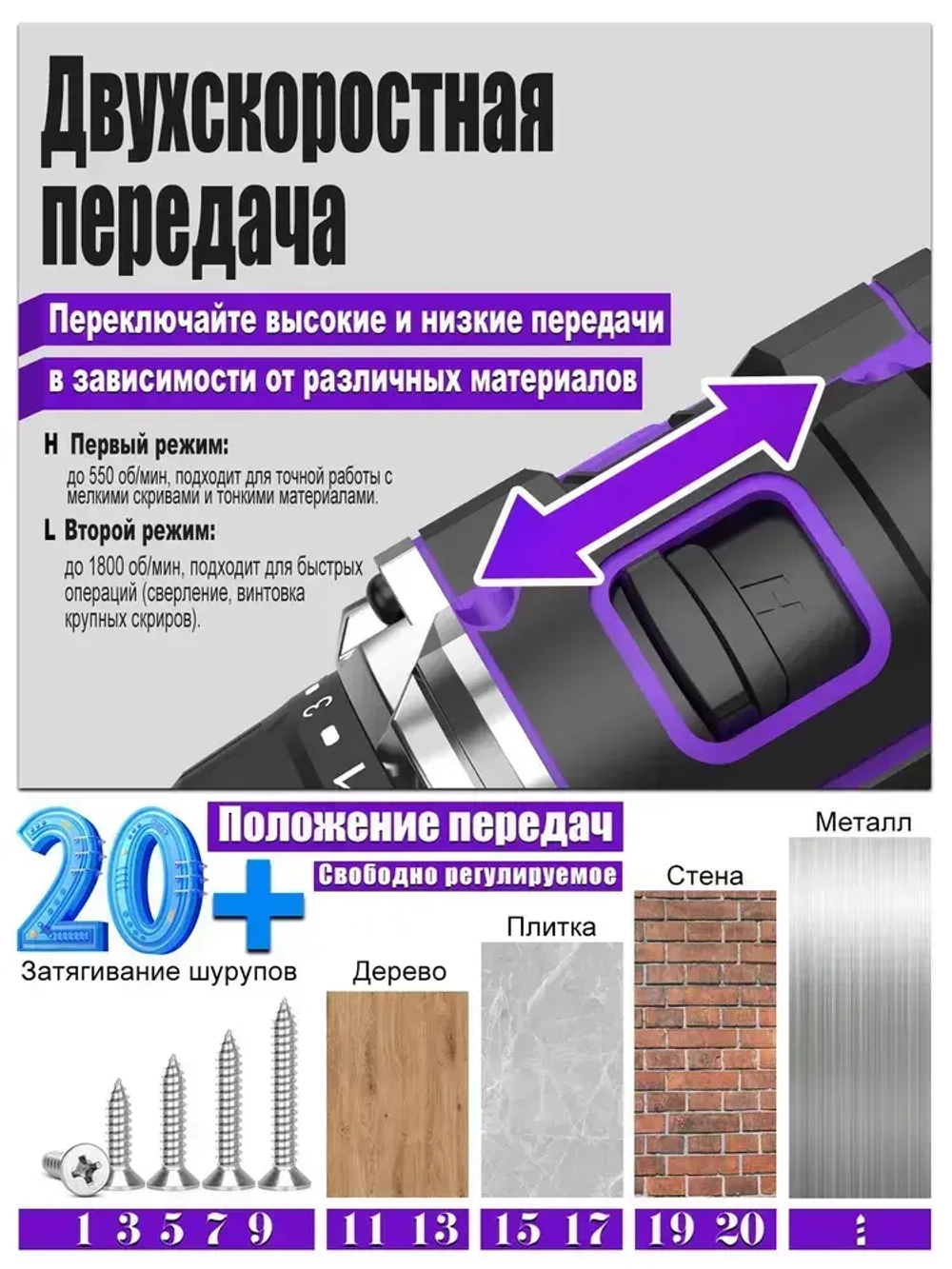 Шуруповерт бесщеточный,16.8В,65Нм,2АКБ,2.0Ач,шуруповерт аккумуляторный бесщеточный
