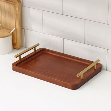 Поднос, тёмное дерево, 25х35см