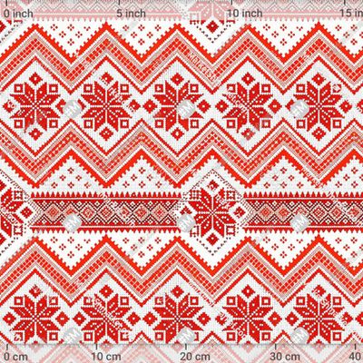 славянский красно-белый орнамент, узор by E.KK8 423 DPI