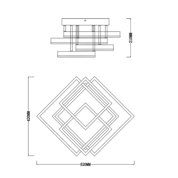 Потолочный светодиодный светильник Escada Union 10229/4LED White