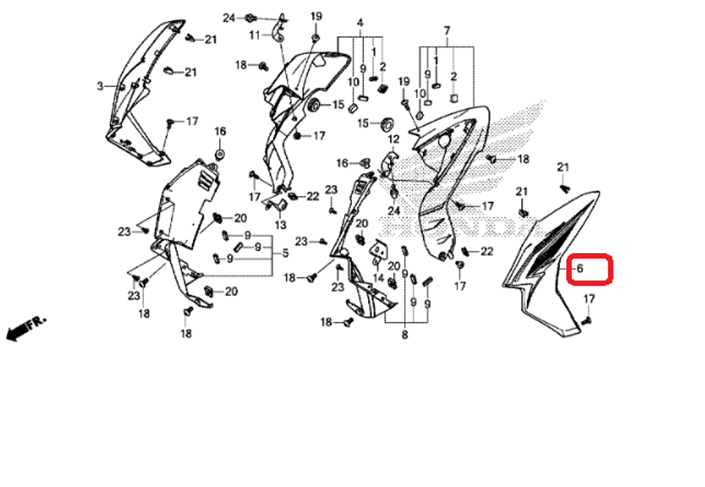 64410-MJE-D60ZA. SHROUD SET A, L. (WL) *TYPE1*