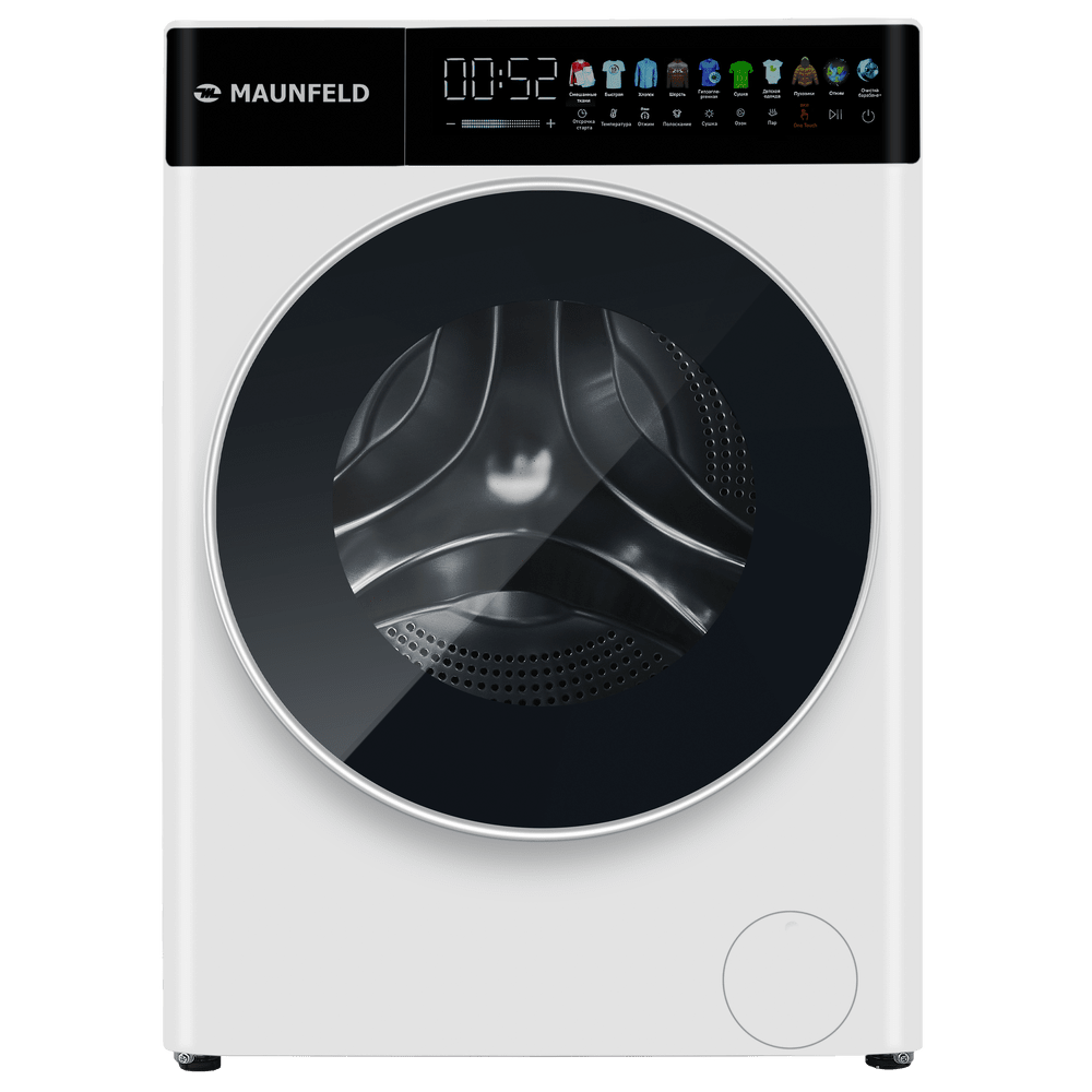 Стиральная машина MAUNFELD MFWM129WH05 9 кг. с прямым приводом, озонированием, инвертором и паром