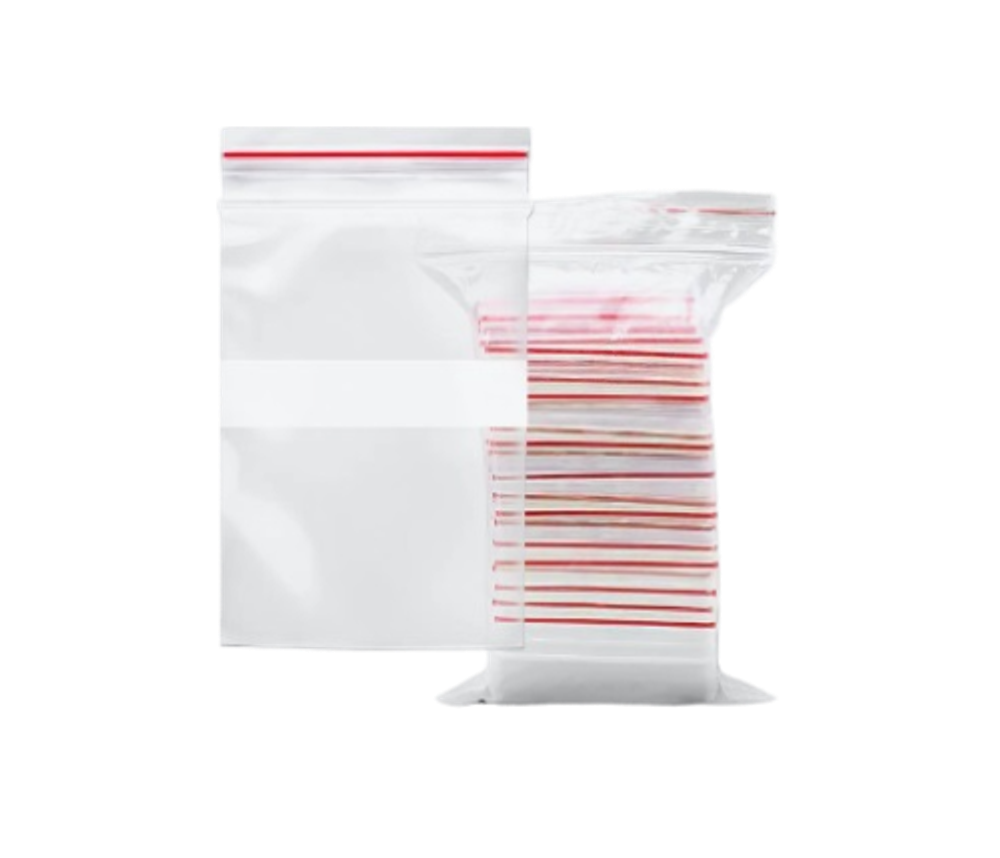 Пакеты Зип Лок с белой полосой для надписи 20х30 см, 80 мкм