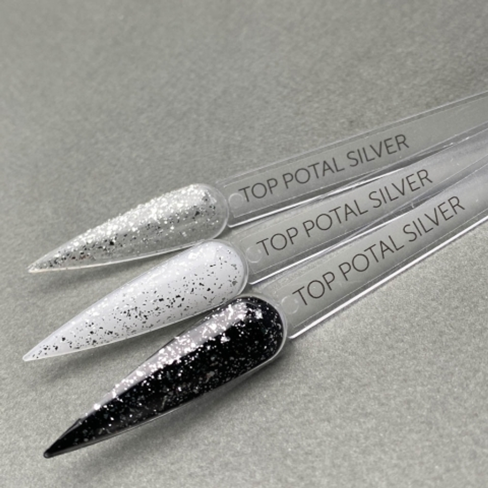 SHOKOlak TOP POTAL SILVER серебристая поталь 10ml
