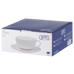 Чайная пара Gipfel Elegia 43467 чашка 120 мл, блюдце 15 см