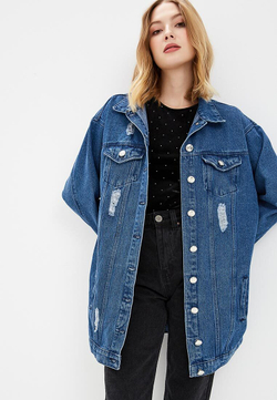 LIGVIANNI Джинсовая куртка Denim Jacket BLACK / WHITE