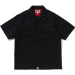 A Bathing Ape Dragon Embroidery Open Collar Shirt