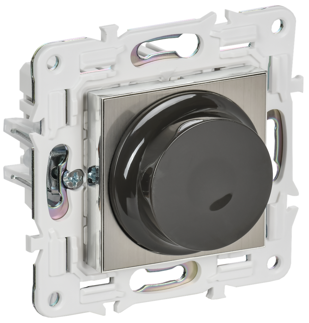 SKANDY Светорегулятор поворотный 600Вт SK-D01N металл никель IEK