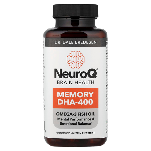 LifeSeasons, NeuroQ Brain Health, ДГК-400 для памяти, 120 мягких таблеток