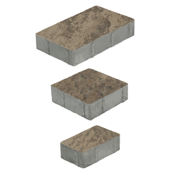 Тротуарная плитка СТАРЫЙ ГОРОД - Листопад гладкий Старый замок, комплект из 3 видов плит