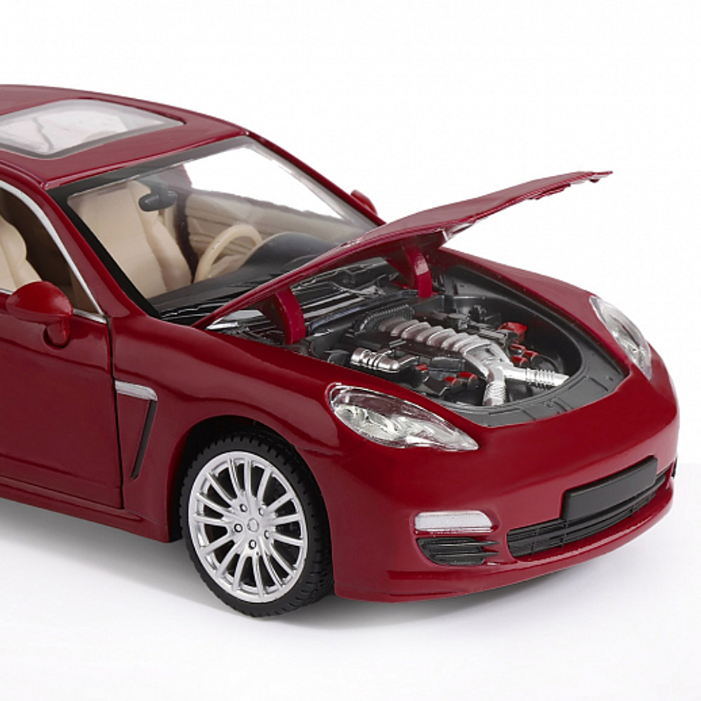 Модель 1:24 Porsche Panamera S, красный, откр. двери, капот и багажник