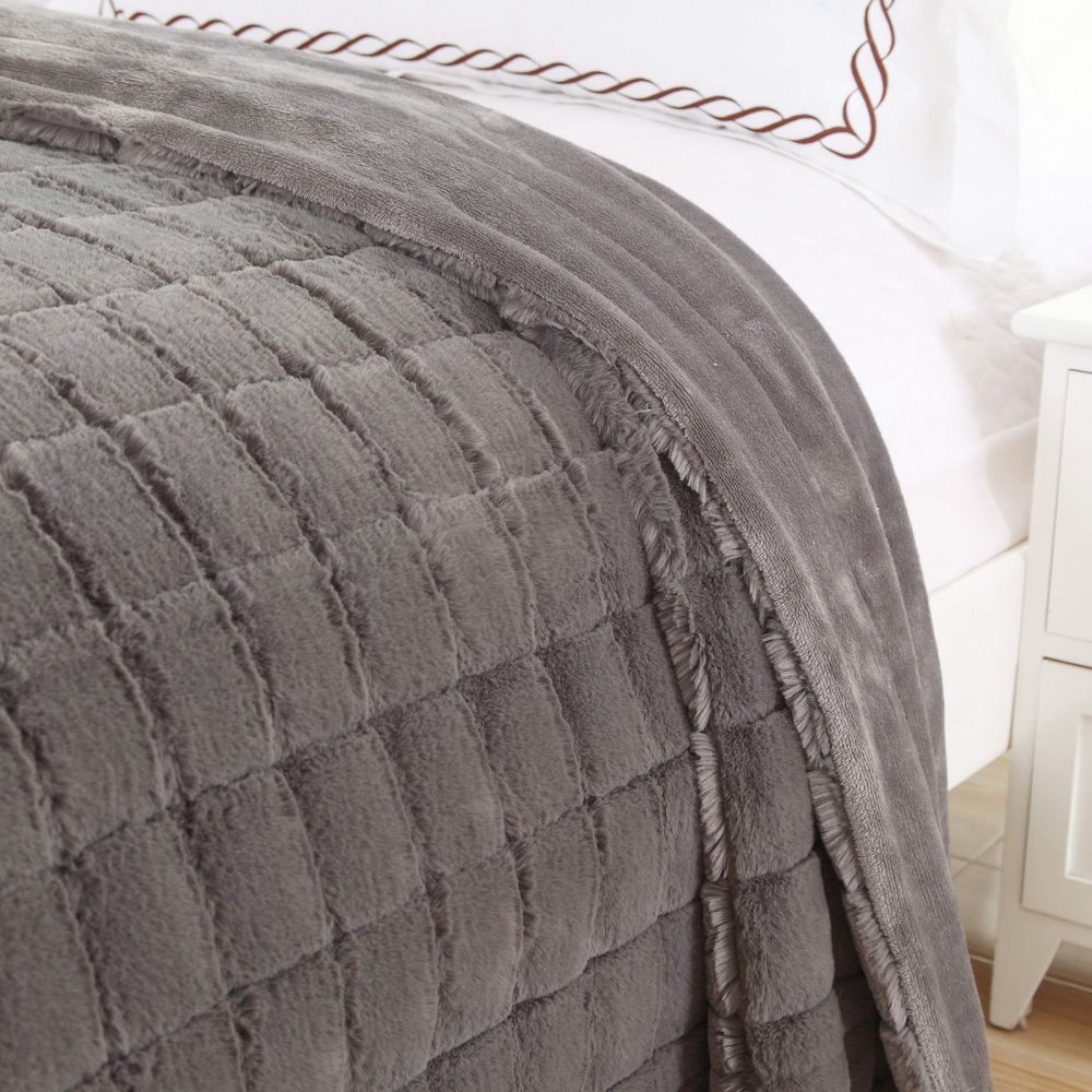 Плед 220х240 Sofi De MarkO Мадлен серый