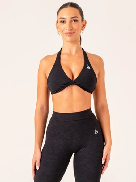 Топ RYDERWEAR NKD Stonewash Halter Bra Black
