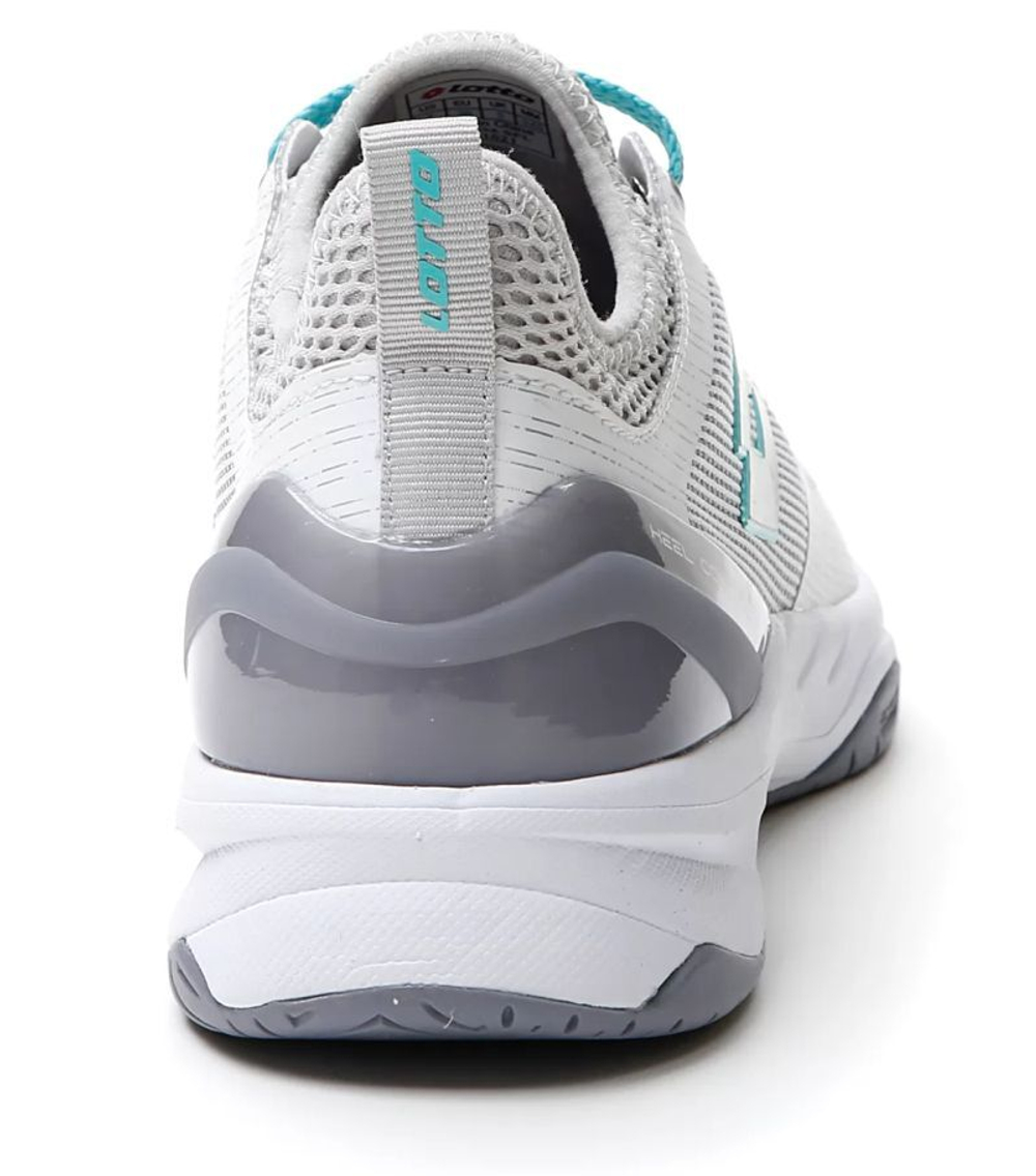 Женские Кроссовки теннисные Lotto Mirage 200 SPD W - all white/green 929c/quick silver