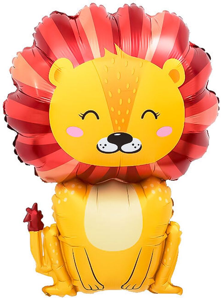 Шар с клапаном (17&#39;&#39;/43 см) Мини-фигура, Лев, 1 шт.