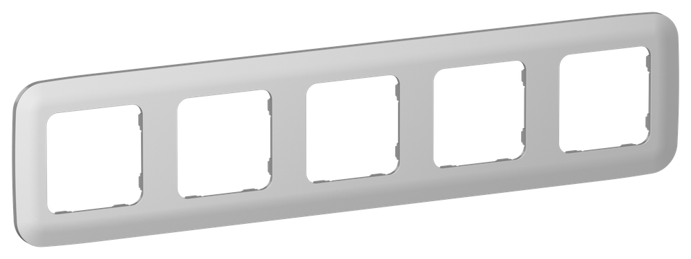 FLITE Рамка 5-местная РУ-5-А-ФлА алюминий IEK