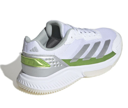 Женские кросовки для падел Adidas Courtquick Padel W - ftw белый/серебристый металлик/яркий лимонный