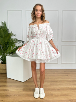 Сарафан платье летнее для девочки "Вишенки"