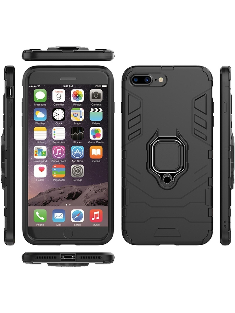 Противоударный чехол с кольцом Panther Case для iPhone 7 Plus / 8 Plus