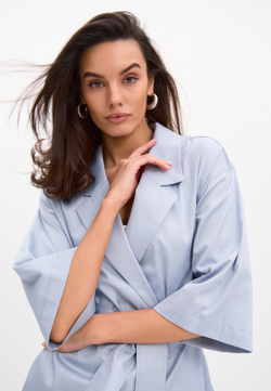 Рубашка с широким поясом из хлопка