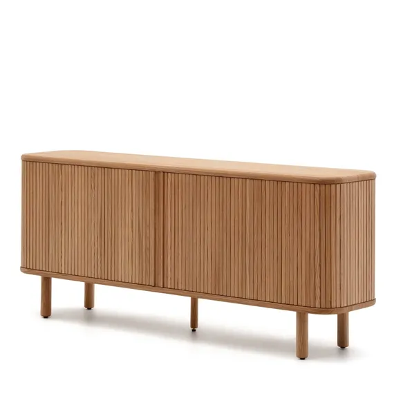 Сервант Mailen с раздвижным фасадом, 180x75 см, светлый ясень