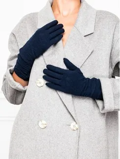 Перчатки женские, размер M, цвет тёмно-синий