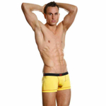 Желтые трусы-боксеры с контрастной строчкой (Размер: L) (Цвет: желтый)