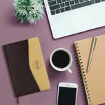 Ежедневник датированный 2022 А5 138x213 мм BRAUBERG "De Luxe", под кожу, коричневый/бежевый, 112746