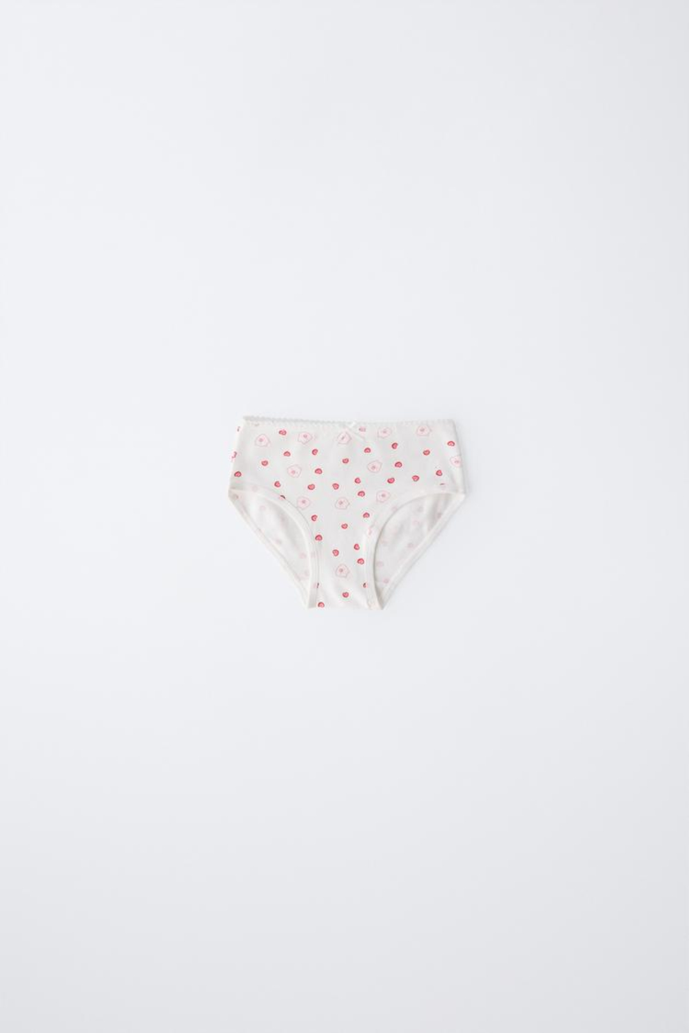 ZARA НАБОР ИЗ ТРЕХ ТРУСОВ С ПРИНТОМ, РОЗОВЫЙ